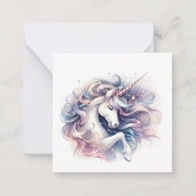 Correspondance Carte de note Unicorn (Devant)