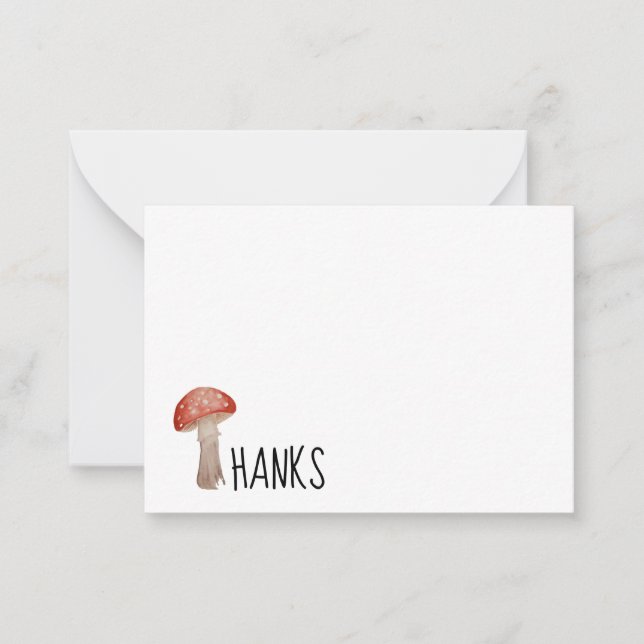 Correspondance Carte de note Wild Mushroom Thank you (Devant)