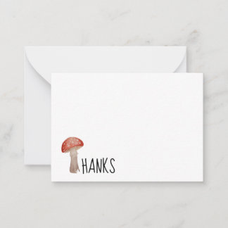 Correspondance Carte de note Wild Mushroom Thank you