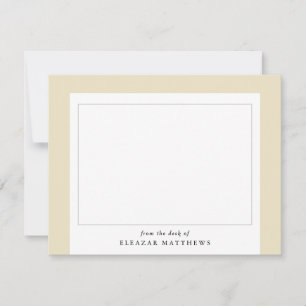 Correspondance Carte de notes de bordure beige intemporelle