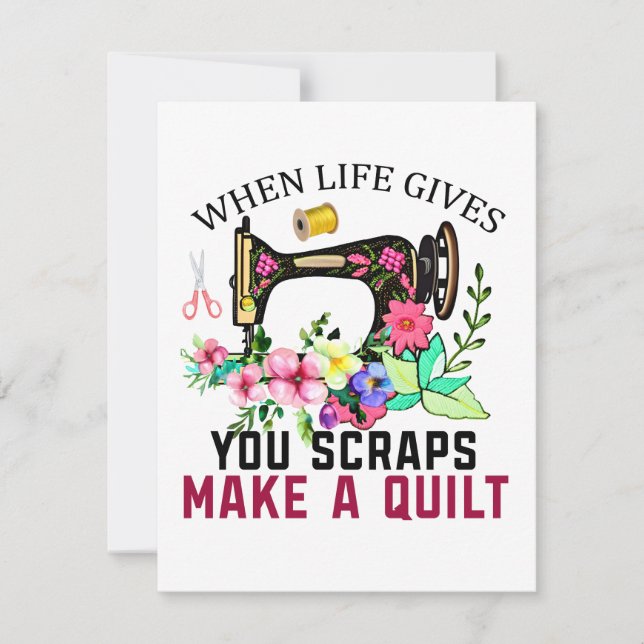 Correspondance Carte de notes de chutes de patchwork (Devant)