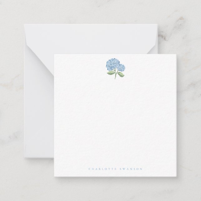 Correspondance Carte de notes de jardin d'hortensia (Devant)