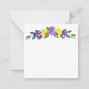Correspondance Carte de notes Iris et Daffodiques