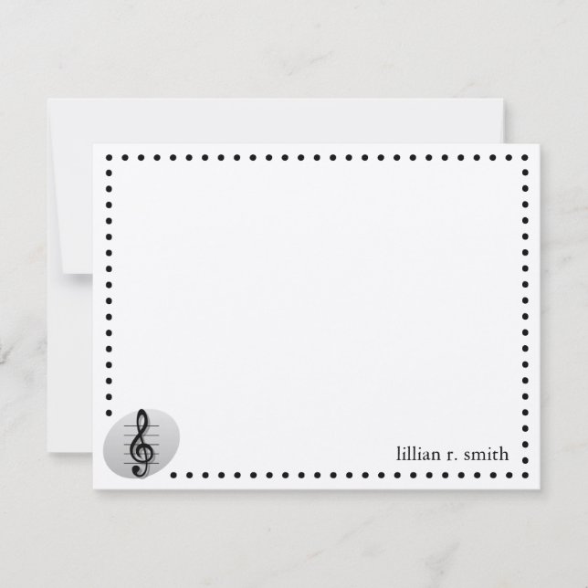 Correspondance Carte de notes musicales personnalisée (Devant)