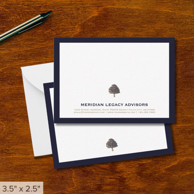 Correspondance Carte de notes professionnelles du logo d'arbre (Créateur téléchargé)