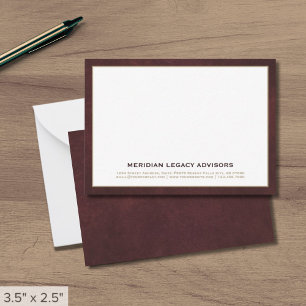 Correspondance Carte de notes professionnelles standard personnal