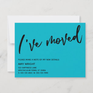 Correspondance Carte de nouveau adresse Casual I've Moved Scuba B