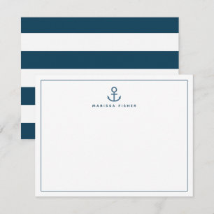 Correspondance Carte de papier à lettres Ancre bleu marine