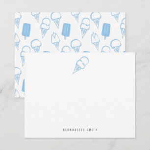 Correspondance Carte de papier à lettres Blue Ice Cream