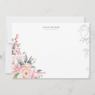 Correspondance Carte de papier à lettres floral Flush Spring Gard