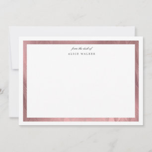 Correspondance Carte de papier à lettres rose or art déco monogra