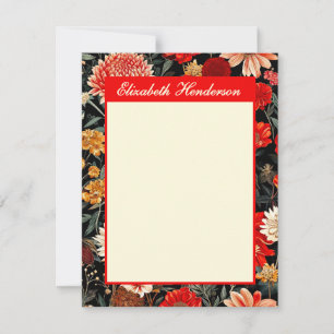 Correspondance Carte de papier à lettres verticale A6 rouge et cr