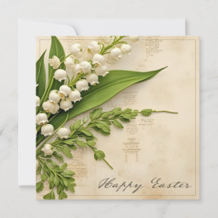 Correspondance Carte de Pâques élégante au muguet