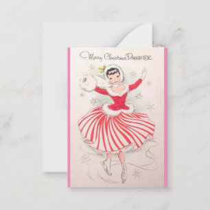 Correspondance Carte de patinage sur glace de Noël Vintage pour f