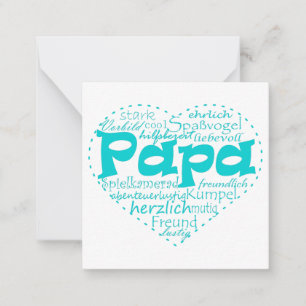 Correspondance Carte de père bleu clair