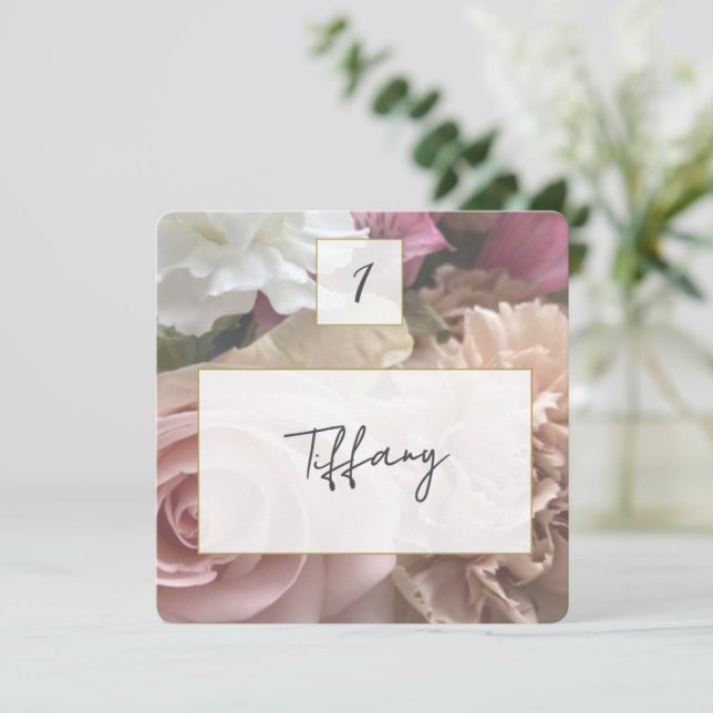 Correspondance Carte de placement Pale Pink Rose (Créateur téléchargé)