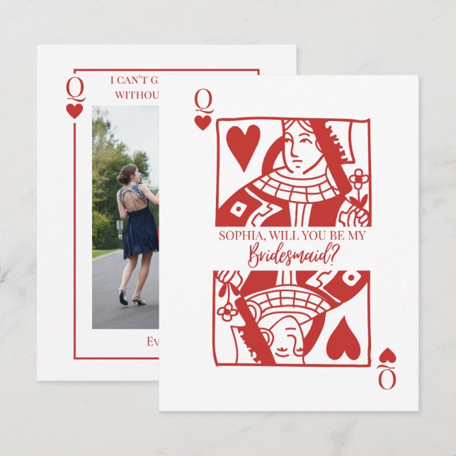 Correspondance Carte de présentation Las Vegas Bridesmaid (Devant / Derrière)