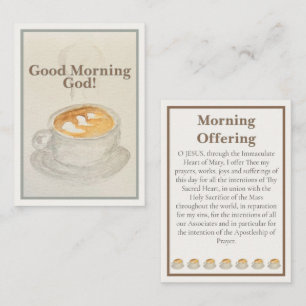 Correspondance Carte de prière : Bonjour Dieu — Offrande du matin