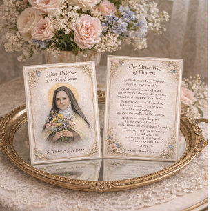 Correspondance Carte de prière des fleurs de la petite voie de Sa