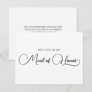 Correspondance Carte de proposition simple et élégante de script 