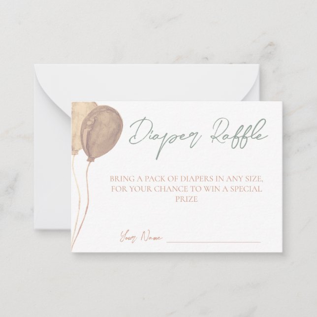 Correspondance Carte de rabat Baby shower Balloons (Devant)