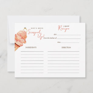 Correspondance Carte de recette de glace à l'aquarelle pour enter