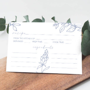 Correspondance Carte de recette de mariage aux fleurs de pervench