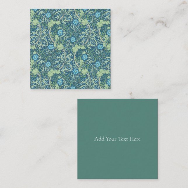 CORRESPONDANCE CARTE DE REMARQUE PLAT : WILLIAM MORRIS : ALGUES (Devant / Derrière)