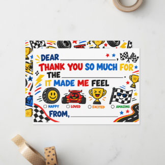 Correspondance Carte de remerciement à remplir pour les enfants a