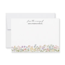 Carte de remerciement aquarelle florale pour la nu