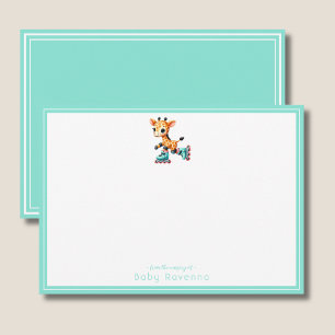 Correspondance Carte de remerciement de baby shower à l'aquarelle