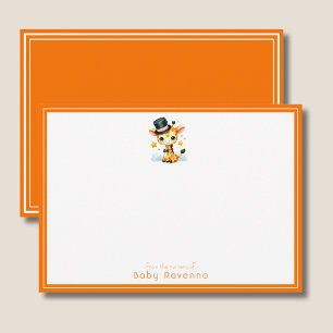 Correspondance Carte de remerciement de baby shower avec une gira