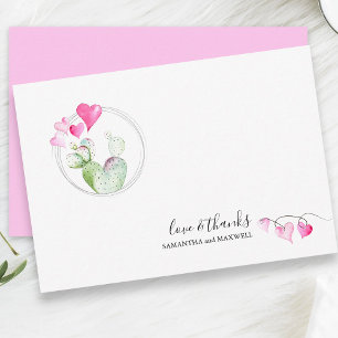 Correspondance Carte de remerciement de la Saint-Valentin Cactus 