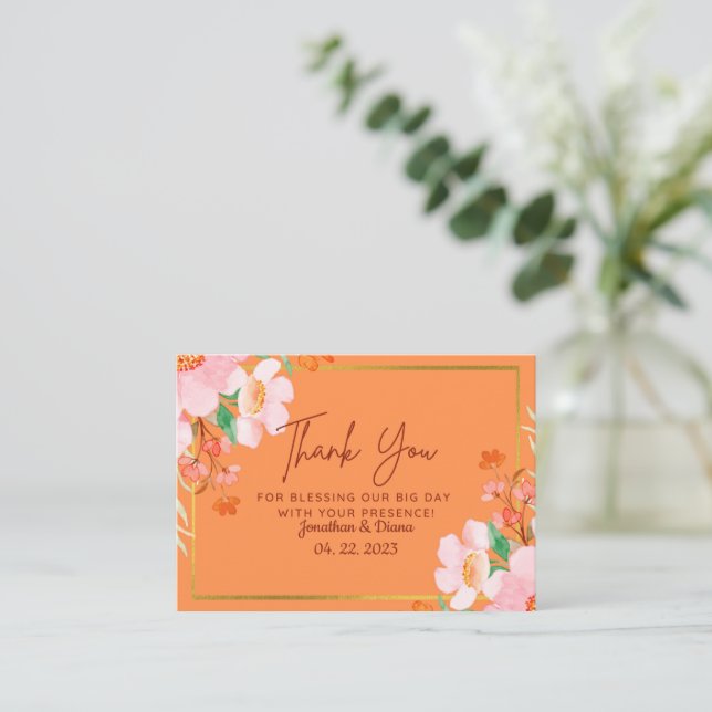 Correspondance Carte de remerciement de mariage  (Debout devant)