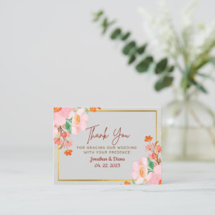 Correspondance Carte de remerciement de mariage 