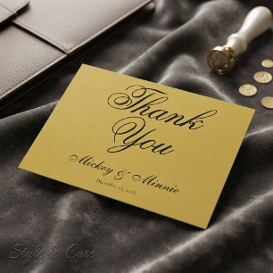 Correspondance Carte de remerciement de mariage élégante pour jeu