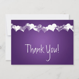 Correspondance Carte de remerciement de mariage Grunge Violet