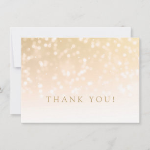 Correspondance Carte de remerciement de mariage lumières dorées B
