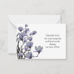 Correspondance Carte de remerciement Fleur de Magnolia Bleue