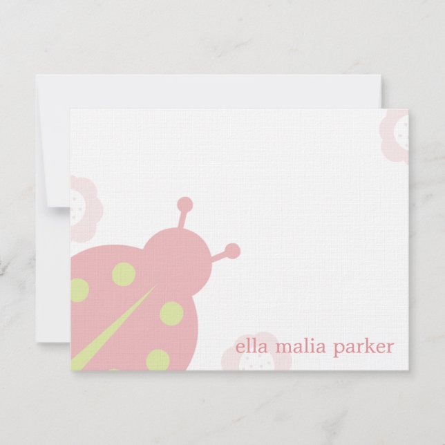 Correspondance Carte de Remerciement Ladybug / Carte de Remerciem (Devant)