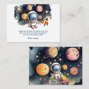 Correspondance Carte de remerciement mignonne d'astronaute de l'e