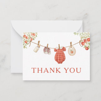 Correspondance Carte de Remerciement pour Baby Shower Apple of Ou