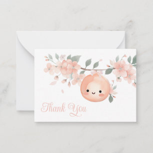 Correspondance Carte de remerciement pour Baby Shower Fille au Pe