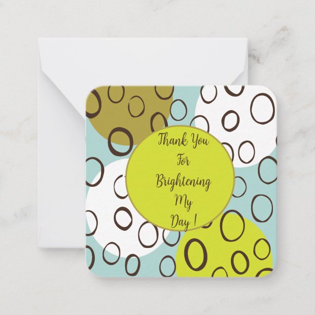 Correspondance Carte de remerciement pour égayer ma journée : (Devant)