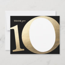 Carte de remerciement pour le 10e anniversaire de