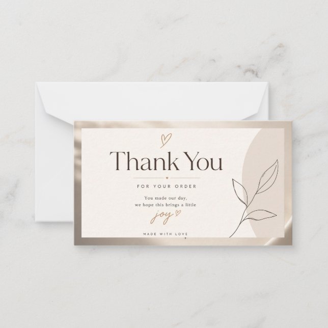Correspondance Carte de remerciement pour les clients (Devant)