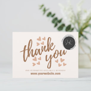 Correspondance Carte de remerciement pour petite entreprise