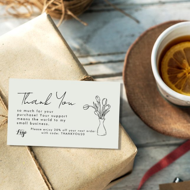 Correspondance Carte de Remerciement pour Votre Achat Petite Entr (Créateur téléchargé)
