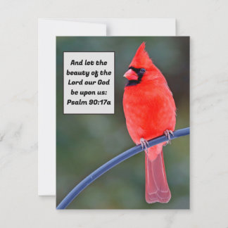 Correspondance Carte de remerciement Saint-Valentin Cardinal Roug