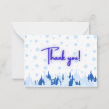 Carte de remerciement Winter Wonderland